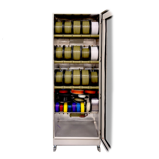 Промислова сушильна шафа для філаменту. Стабільний друк без вологості. До 12 принтерів. 24/7