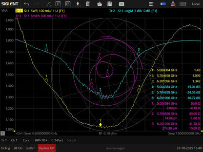 Антена Хелікс 5.0 - 6.2 ГГц (КСХ 1.4 - 1.5) RHCP/LHCP 5 Витків на ретранслятор