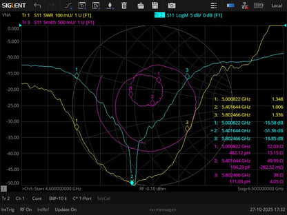 Антена Хелікс 5.0 - 5.8 ГГц (КСХ 1.3 - 1.4) RHCP/LHCP 5 Витків на ретранслятор