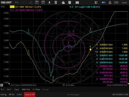 Антена Хелікс 3.9 - 4.9 ГГц (КСХ 1.4 - 1.5) RHCP/LHCP 5 Витків на ретранслятор