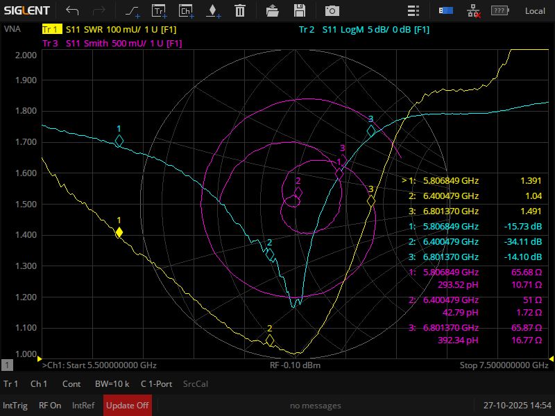 Антена Хелікс 6.0 - 6.8 ГГц (КСХ 1.4 - 1.5) RHCP/LHCP 5 Витків на ретранслятор